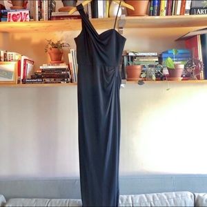 Eliza J One-Shoulder Black Formal Dress